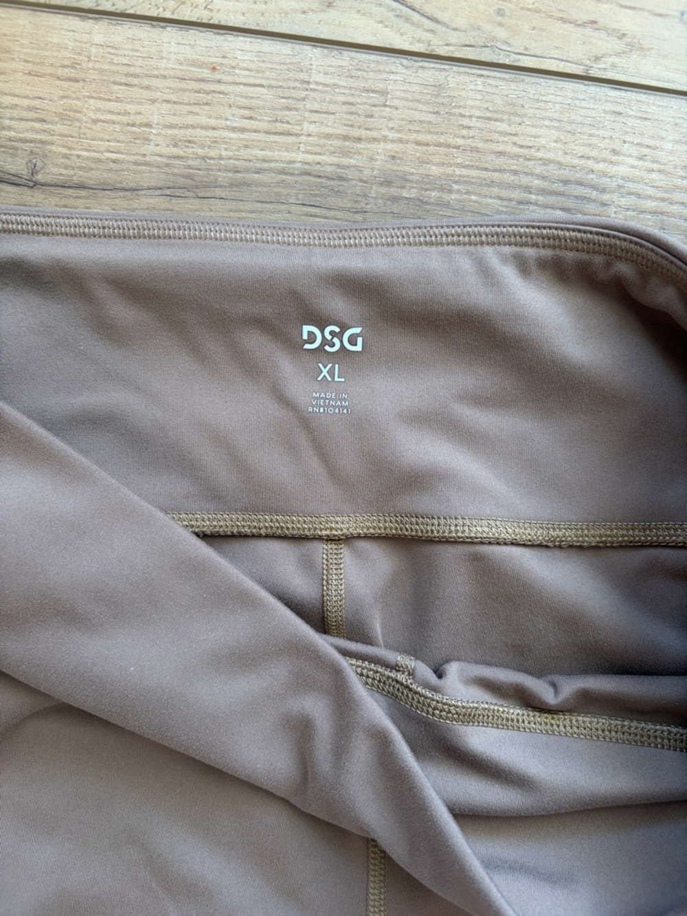 DSG Tan Brown High-Waist Leggings Size XL - Picture 2 of 5